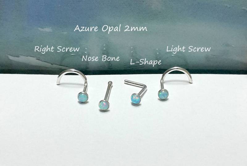Azuropal 2 Mm Nasenstecker Sterling Silber Nasenstecker, Tragus, 24G-18G, Geschenk von HelenJewelryK