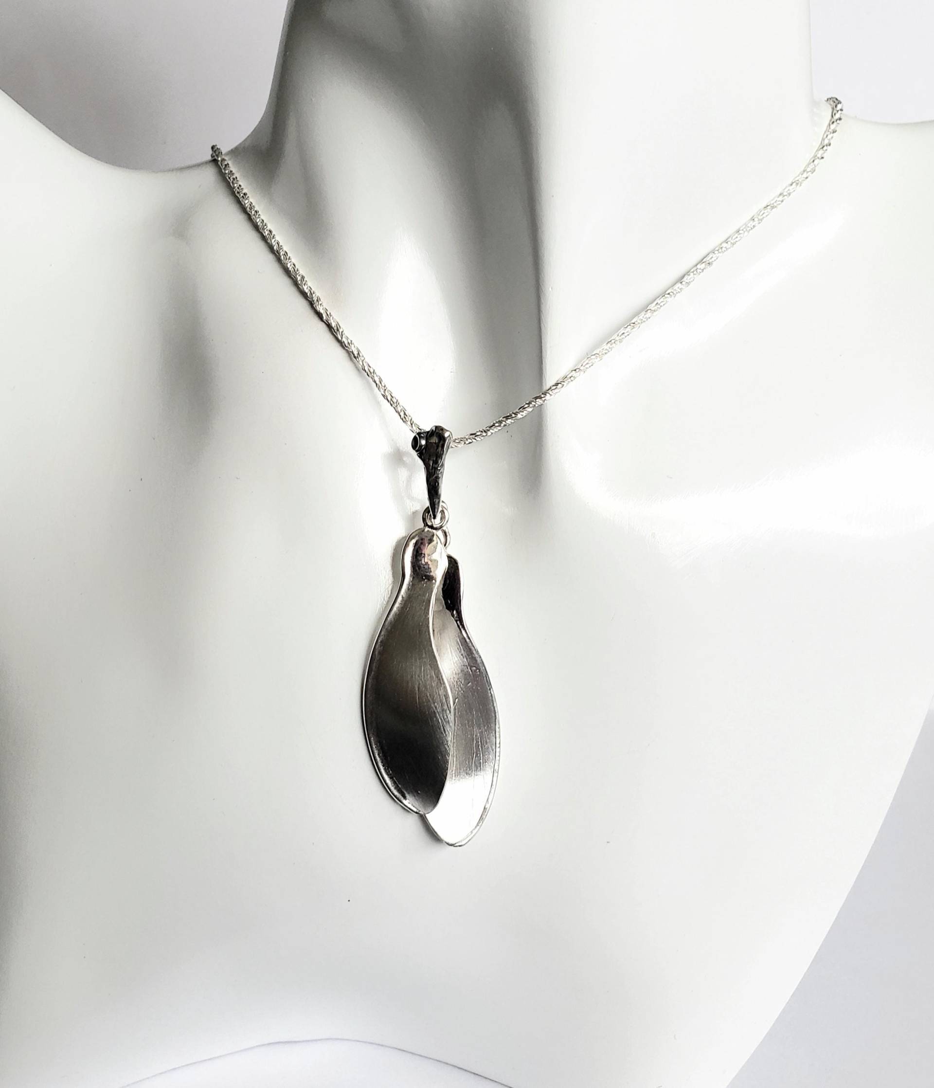 sterling Silber Ast Ahorn Hubschrauber Propeller Anhänger An Kette von HelenWalshDesign