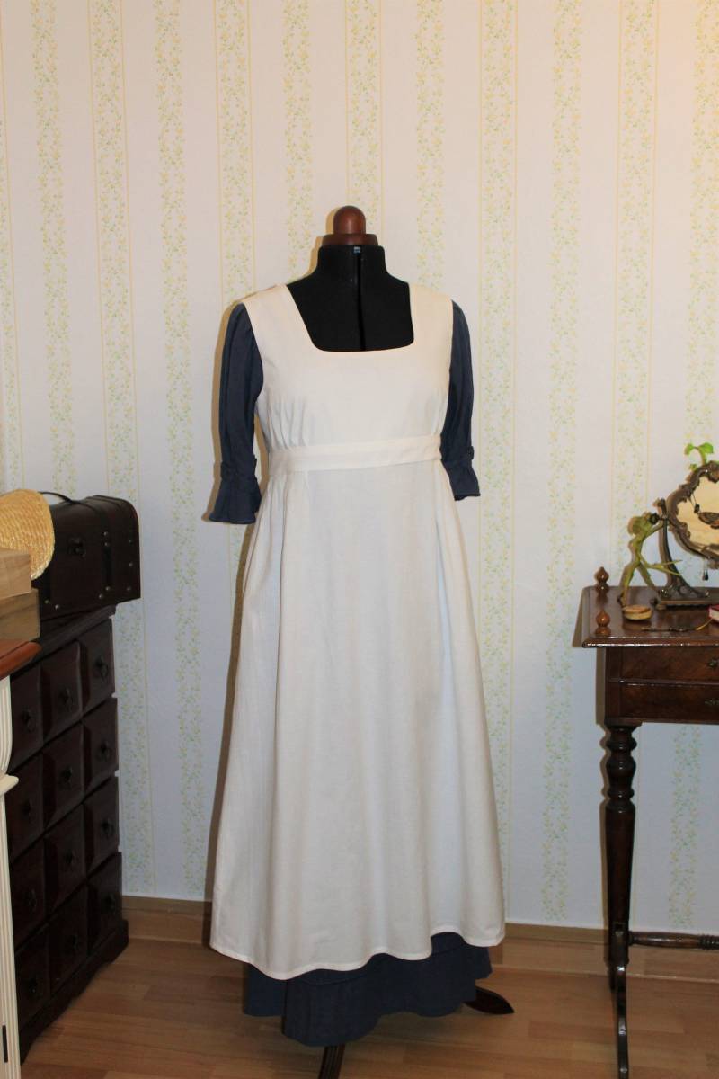 Kleiderschürze Im Stil Der Regency Zeit Aus Baumwolle Oder Leinen von HelenaBlauerose