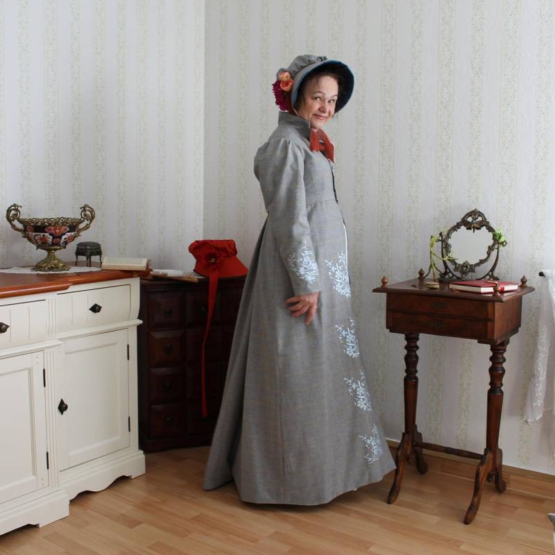 Redingote Regency Empire Wolle Oder Wollmischung Bestickt von HelenaBlauerose