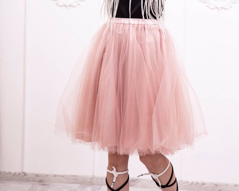 Rosa Tüll Rock. Weiche Luxus Brautjungfer Rock - Jede Länge, Über 100 Farben von HelensWear