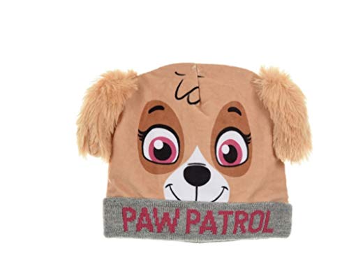 Skye Mädchen Wintermütze mit Ohren (52, grau) von PAW PATROL