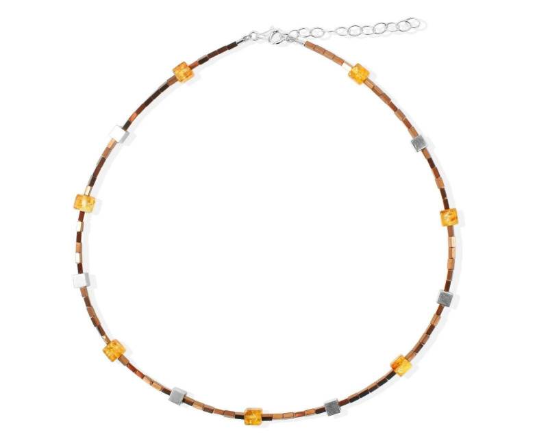 Bronzefarbiges Bernstein-Cube Hämatit Collier Mit 925 Silber Bronzefarbiges Bernstein-Cube Hämatit Collier Mit 925 Silber von HeliadenJewellery