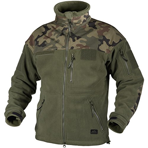 Helikon Herren Infanterie Duty Fleece Jacke Oliv Grün/PL Woodland Größe L von Helikon-Tex