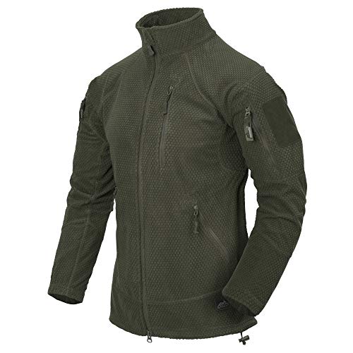 Helikon-Tex Herren Fleece Jacket Alpha Tactical Grid Fleecejacke schwarz, olivgrün, 3XL von Helikon-Tex