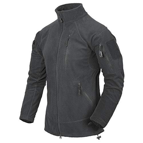 Helikon-Tex Herren Fleece Jacket Alpha Tactical Grid Fleecejacke schwarz, Grau (Shadow Grey), XS von Helikon-Tex