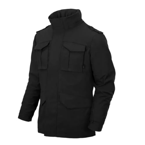 Helikon-Tex Jacke Herren M65 Covert - Taktische Feldjacke mit Versteckte Kapuze & DuraCanvas - Winddichte Outdoorjacke aus Militärstil mit abnehmbarer Bauchtasche von Helikon-Tex