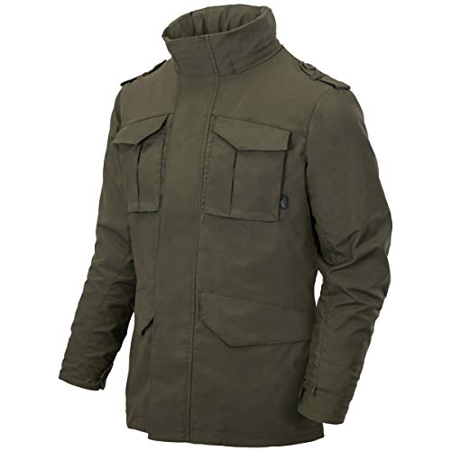 Helikon-Tex Jacke Herren M65 Covert - Taktische Feldjacke mit Versteckte Kapuze & DuraCanvas - Winddichte Outdoorjacke aus Militärstil mit abnehmbarer Bauchtasche von Helikon-Tex