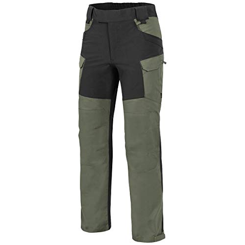 Helikon-Tex HOP Hybrid Outback Taktische Hose – DuraCanvas – VersaStretch – Outdoor, Wandern, Strafverfolgung, Arbeitshose, Taiga Grün/Schwarz, 30W / 30L von Helikon-Tex