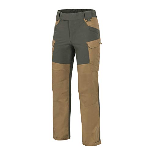 Helikon-Tex HOP Hybrid Outback Taktische Hose – DuraCanvas – VersaStretch – Outdoor, Wandern, Strafverfolgung, Arbeitshose, Coyote Brown / Taiga Green, 40W / 30L von Helikon-Tex