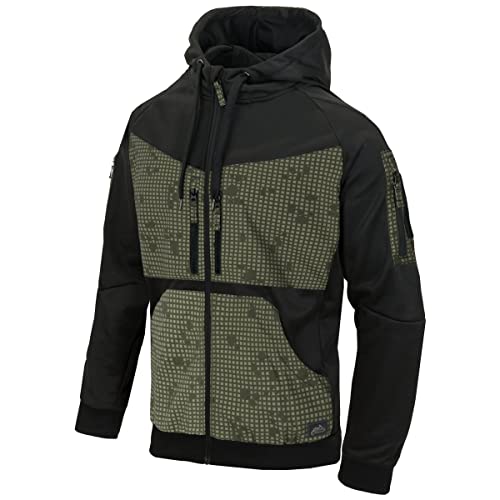 Helikon-Tex Herren Rogue Hoodie Full Zip Schwarz/Desert Night Camo Größe 3XL von Helikon-Tex