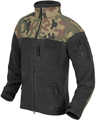 Helikon-Tex Infantry Fleece Jacke Schwarz/PL Woodland von Helikon-Tex