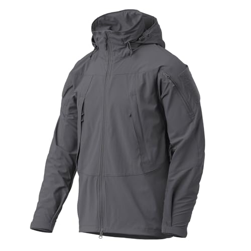 Helikon-Tex TROOPER Jacket MK2 Regenjacke mit Kapuze, grau Schatten, Large von Helikon-Tex