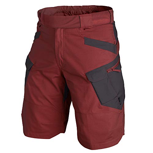 Helikon-Tex Urban-/Outdoor-, taktische Shorts, Herren, rot/grau, W30 - L11 von Helikon-Tex