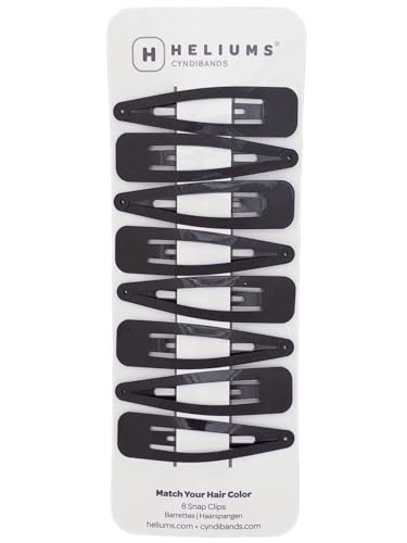 Heliums Große Haarspangen, dunkelbraun, 6,8 cm, Metall, für Damen, mischt sich mit brünettem Haar, 8 Stück von Heliums