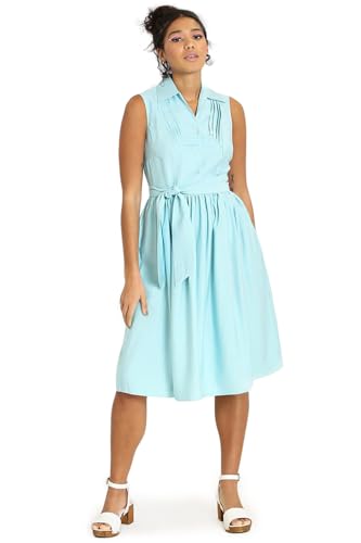 Hell Bunny 50's Kleid Cry Baby Blau Retro Vintage Dress Blusenkleid, Größe:M von Hell Bunny