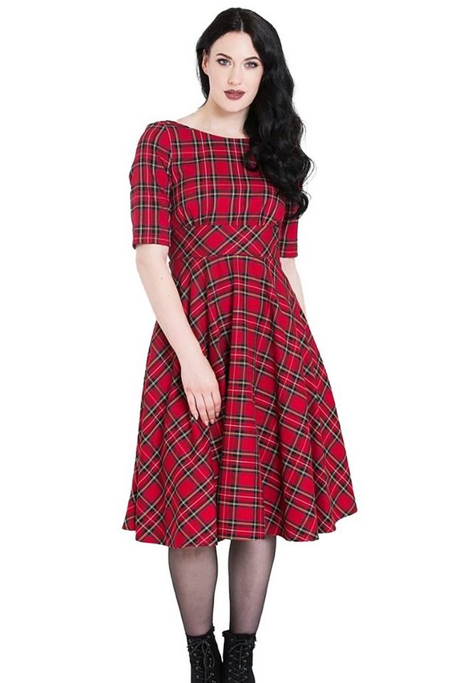 Hell Bunny A-Linien-Kleid Irvine 50s Dress Vintage Retro Tartan Muster Kariert von Hell Bunny