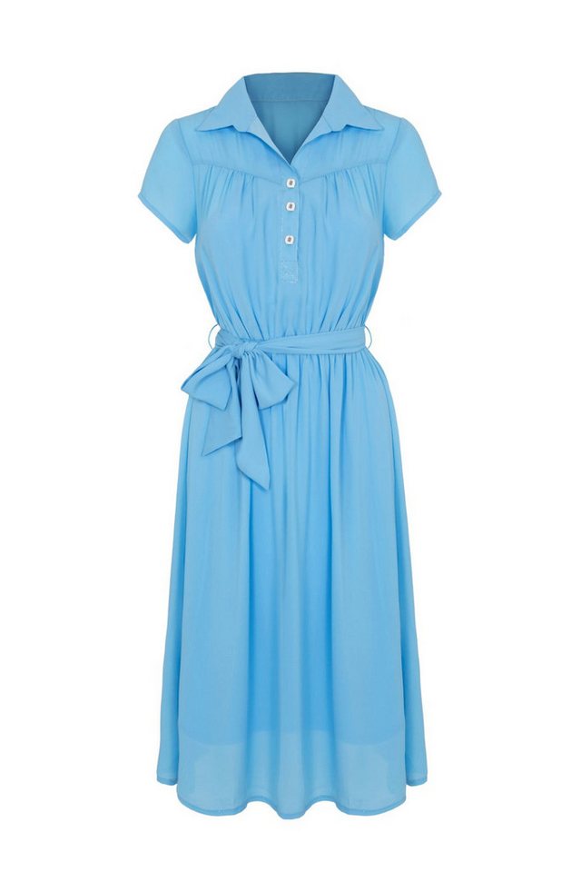 Hell Bunny A-Linien-Kleid Pearl Blusenkleid Retro Vintage Chiffon 50er 40er von Hell Bunny