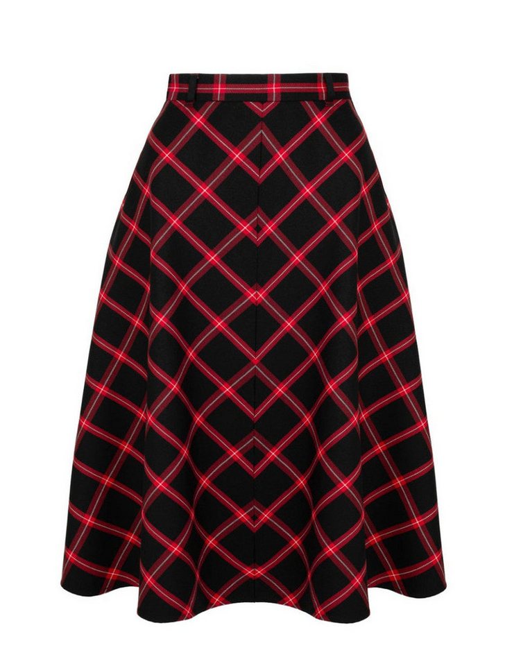 Hell Bunny A-Linien-Rock Janine Skirt Tellerrock Kariert Vintage Swing Retro Rockabilly Hell Bunny A-Linien-Rock Janine Skirt Tellerrock Kariert Vintage Swing Retro Rockabilly von Hell Bunny