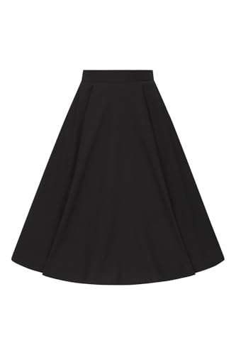 Hell Bunny Abi 50s Skirt Frauen Mittellanger Rock schwarz XXL 70% Baumwolle, 30% Polyester Basics von Hell Bunny
