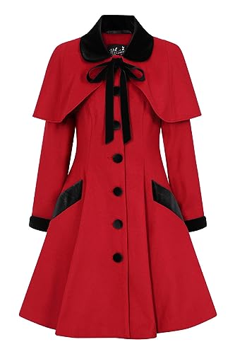 Hell Bunny Anouk Coat Frauen Mantel rot/schwarz M von Hell Bunny