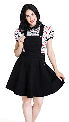 Hell Bunny Dakota Pinafore Dress Black L von Hell Bunny