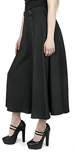 Hell Bunny Murphy Culottes Frauen Stoffhose schwarz M 97% Viskose, 3% Polyamid Casual Wear, Rockabilly von Hell Bunny