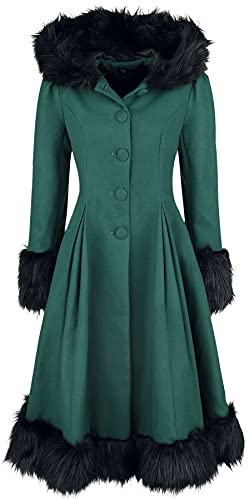 Hell Bunny Elvira Coat Frauen Mantel petrol 3XL von Hell Bunny