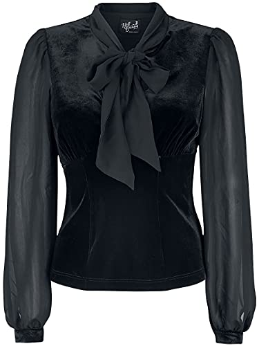 Hell Bunny Gabriella Top Frauen Bluse schwarz L von Hell Bunny