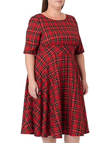 Hell Bunny Irvine 50s Dress Frauen Mittellanges Kleid rot XXL von Hell Bunny