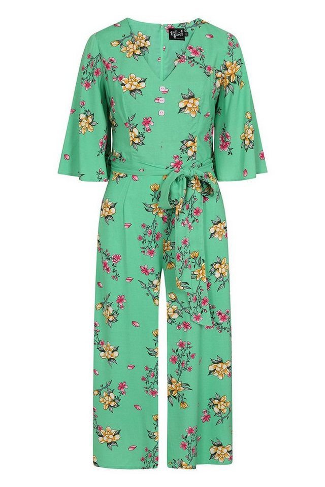 Hell Bunny Jumpsuit Adelina Vintage Retro Blumen Print von Hell Bunny