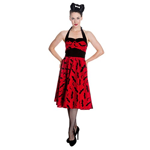 Hell Bunny Kleid BAT 50'S Dress Rot XS von Hell Bunny