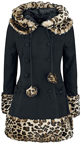 Hell Bunny Leah Jane Coat Frauen Mantel schwarz/leo M von Hell Bunny