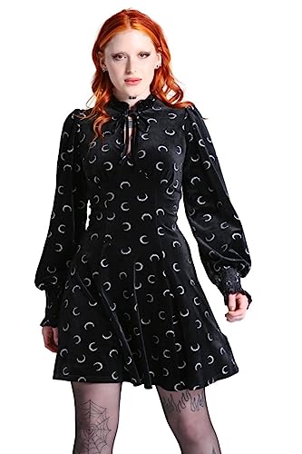 Hell Bunny Misty Moon Dress Frauen Kurzes Kleid schwarz/weiß M von Hell Bunny