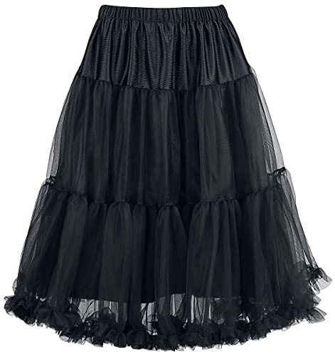 Hell Bunny Penelope Petticoat Frauen Mittellanger Rock schwarz XL-XXL 100% Polyester Rockabilly von Hell Bunny