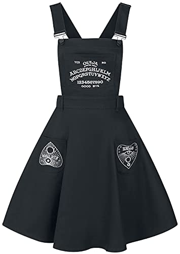 Hell Bunny Samara Pinafore Dress Frauen Mittellanges Kleid schwarz 3XL von Hell Bunny