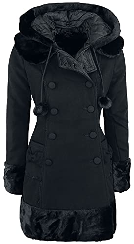 Hell Bunny Sarah Jane Coat Frauen Wintermantel schwarz 4XL von Hell Bunny