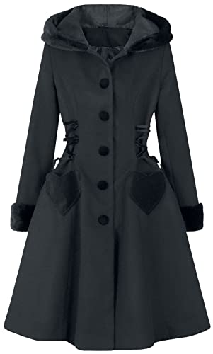 Hell Bunny Scarlett Coat Frauen Mantel schwarz XS von Hell Bunny