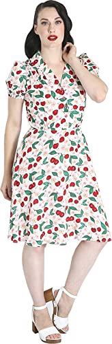 Hell Bunny Simona Dress Frauen Mittellanges Kleid weiß S von Hell Bunny