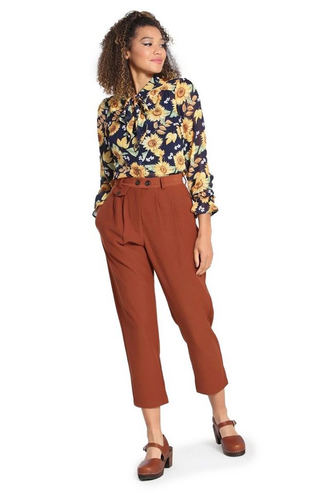 Hell Bunny Stoffhose Ravenwood Cropped Trousers Braun Retro Vintage Hell Bunny Stoffhose Ravenwood Cropped Trousers Braun Retro Vintage von Hell Bunny