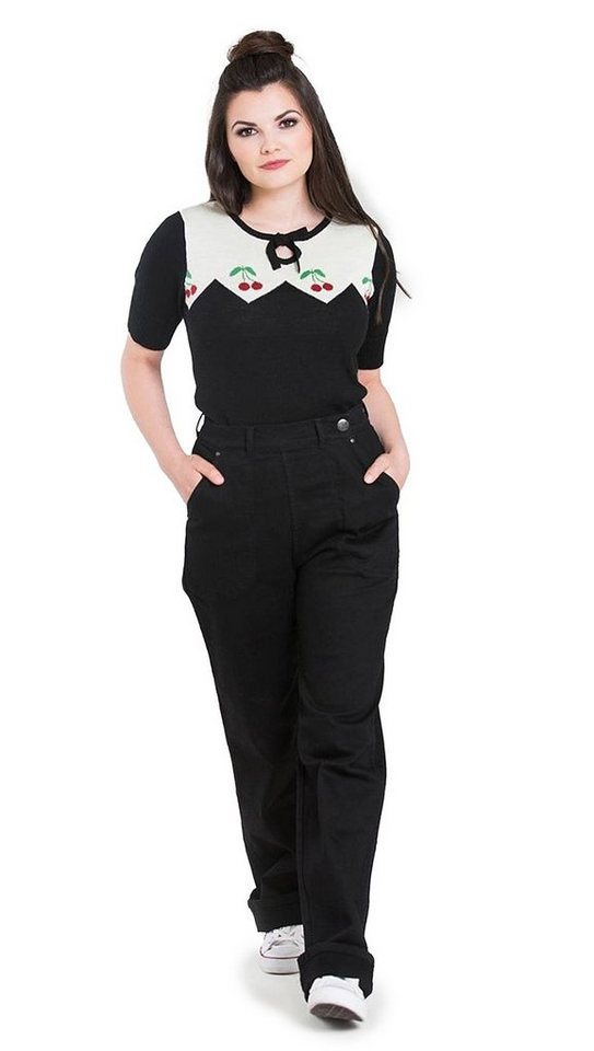 Hell Bunny Stoffhose Weston Denim Jeans Schwarz Retro Vintage 50s Rockabilly Hell Bunny Stoffhose Weston Denim Jeans Schwarz Retro Vintage 50s Rockabilly von Hell Bunny