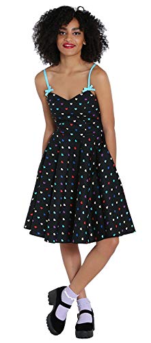 Hell Bunny True Love Mid Dress Frauen Mittellanges Kleid schwarz L von Hell Bunny