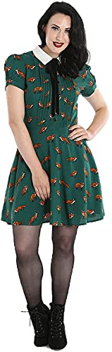 Hell Bunny Vixey Fox Vixen Kurz Minikleid - Grün, 10 von Hell Bunny