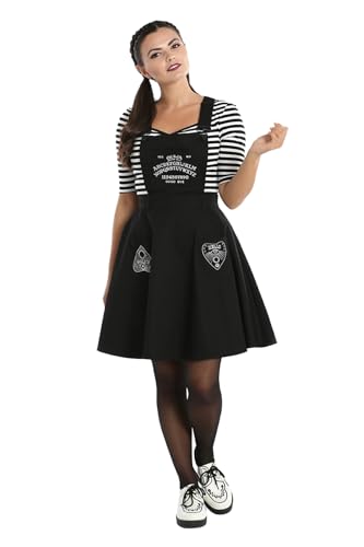 Hell Bunny Women Samara Short Pinafore Dress XS von Hell Bunny