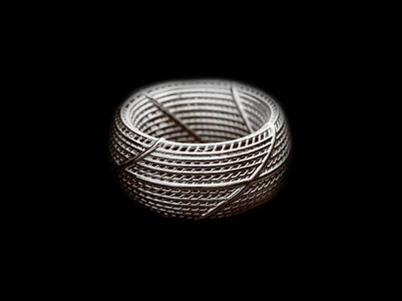 Breiter Ehering Für Ihn Sie, Herren Ehering, Frauen 3D-Druck Ring, Strukturierter Großer Gewellt Unikat Hochzeit Sterling Silber Breiter Ehering Für Ihn Sie, Herren Ehering, Frauen 3D-Druck Ring, Strukturierter Großer Gewellt Unikat Hochzeit Sterling Silber von HellaGanorJewelry