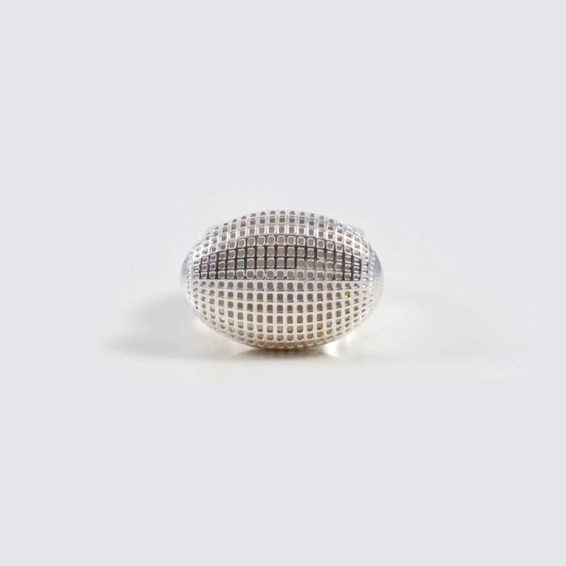 sterling Silber Großer Baseball Ring, Cocktail Mutiger Ei Ring Für Frauen, Netline sterling Silber Großer Baseball Ring, Cocktail Mutiger Ei Ring Für Frauen, Netline von HellaGanorJewelry