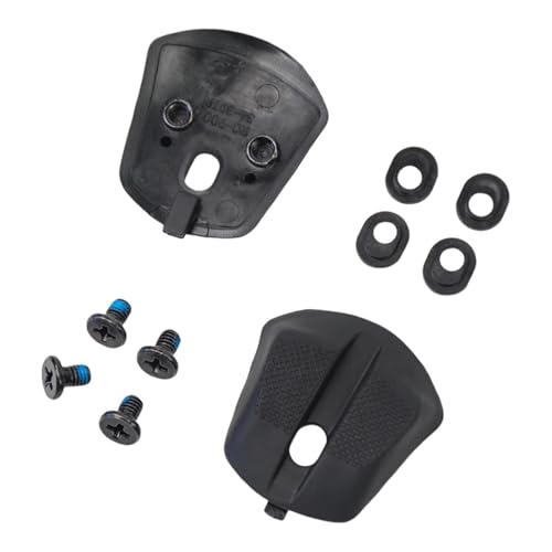 Hellery 2 Stück Fersenpolster für Fahrradschuhe Ersatzteile Fersenpads Schuhzubehör mit Schrauben Und Unterlegscheiben Aus Carbonstahl TPU Rutschfest für Repa, wie Bild, Style A von Hellery