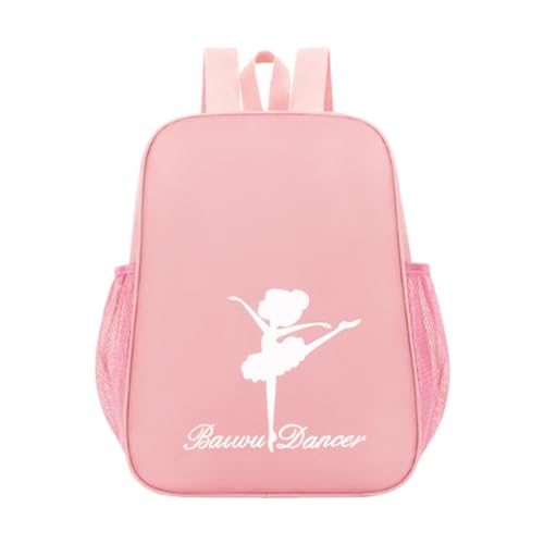 Hellery Ballett Tanz Rucksack für Mädchen Kinder Kleinkinder mit Verstellbaren Trägern Wasserdicht Aus Polyester für Schule Reisen Training, Hell-pink von Hellery