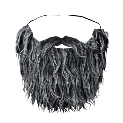 Hellery Halloween-Bart, Mehrzweck-Kunstbärte für Männer, Erwachsene und Jugendliche, Maskerade, Schwarz-weiss von Hellery