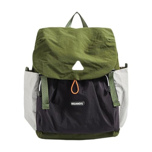 Hellery Rucksack Als Leichter Tagesrucksack Und Laptoprucksack Multifunktionale Schultasche mit Großer Kapazität Aus Stoff für Damen Mädchen Und Studenten, GrÜn von Hellery